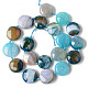 Natürlichen blauen Achat Perlen Stränge G-S370-048-2