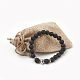 Natural Lava Rock Beads Stretch Bracelets BJEW-JB03850-04-3