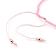 Bracelets réglables de perles tressées avec cordon en nylon BJEW-JB06024-01-3