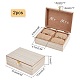 Rectangle Mr and Mrs Wooden Rustic Wedding Double Ring Box OBOX-FH0001-01-2