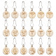 CHGCRAFT 18Pcs Knitting Stitch Marker Mushroom Pattern Removable Wood Locking Stitch Markers with Safety Pin for DIY Weaving Crochet Handmade Craft Jewelry Making Charms HJEW-BC0001-49-1