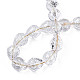 Transparentes craquements perles de verre brins X-GLAA-N051-04-4