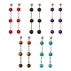 Серьги-гвоздики с подвесками из смешанных натуральных и синтетических драгоценных камней EJEW-JE05671-1