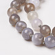 Natürliche gefärbte Achat Perlen Halsketten NJEW-F139-6mm-02-2