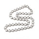 Klare Halskette mit Herzgliedern aus kubischem Zirkonia NJEW-E074-06P-1