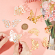 Creatcabin 12 pièces 6 styles acrylique miroir papillon cupcake toppers FIND-CN0001-44-3