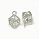 Alloy Cubic Zirconia Charms ZIRC-N032-37-A-2