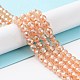 Electroplated Synthetic Quartz Crystal Beads Strands G-Z038-A02-01PL-1-2