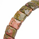 Bracelets extensibles de pierres précieuses naturelles unakite BJEW-F406-B03-3
