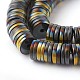 Electroplated Non-magnetic Synthetic Hematite Beads Strands G-P408-Q-8x2-3
