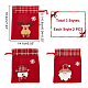 Wadorn® 6pcs 3 sacchetti di imballaggio in lino a tema natalizio ABAG-WR0001-02-2