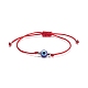 Ensemble de bracelets de perles tressées en résine mauvais œil 2 pièces 2 couleurs BJEW-JB08496-4