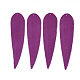 環境に優しいシープスキンレザーのビッグペンダント  ティアドロップ  赤ミディアム紫  105x25x1.5mm  穴：1.5mm FIND-T045-15F-1