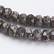 Naturschneeflocke Obsidian Perlen Stränge G-P355-13B-3