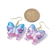 Boucles d'oreilles papillon en acrylique étincelant pour femmes EJEW-JE05644-3