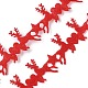 クリスマス大好き鹿フェルトレーストリム  ポリエステルトナカイトリム装飾  クリスマスパーティーの装飾用  レッド  1インチ（25mm）  約10.94ヤード（10m）/ロール OCOR-D013-02A-2