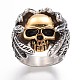 316L Surgical Stainless Steel Skull Rings RJEW-D070-19mm-2