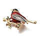 Броши из цинкового сплава со стразами в виде птиц JEWB-V001-04B-2