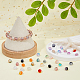 Benecreat 600 pièces 24 couleurs perles de verre craquelées transparentes GLAA-BC0001-26-5