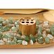 Чипсы из натуральных драгоценных камней с латунным держателем для благовоний DJEW-G027-19RG-02-5