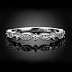 Романтические латунные кольца с фианитом в корейском стиле на день святого валентина RJEW-BB00555-01-2