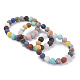 Bracelets extensibles avec perles en pierre précieuse naturelle BJEW-M007-02-1