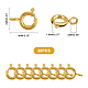 UNICRAFTALE 20pcs Golden Spring Ring Clasps Stainless Steel Spring Clasps Closed Ring Clasps Smooth Surface Clasp Connector Findings for DIY Jewelry Making 9x6x1.8mm STAS-UN0006-31G-4