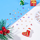 Sunnyclue 2 Boxen mit weihnachtlichen Cabochons aus Messing MRMJ-SC0001-04-4