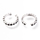 Rhodium Plated 925 Sterling Silver Cuff Earrings EJEW-H124-01P-2