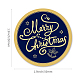 自己接着金箔エンボスステッカー  メダル装飾ステッカー  単語メリークリスマスとフラットラウンド  クリスマステーマの模様  5x5cm DIY-WH0219-017-2