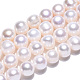 Fili di perle di perle d'acqua dolce coltivate naturali PEAR-N013-08E-3