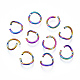 Chapado de iones (ip) color del arco iris 304 anillos de salto abiertos de acero inoxidable X-STAS-N098-062A-01-1