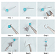 SUNNYCLUE 1 Box DIY 10 Pairs Vintage Style Trinity Knot Charm Infinity Love Charms Earring Making Kit Feather Charm Knot Charms for Jewellery Making Synthetic Turquoise Round Beads Adult Women Craft DIY-SC0020-09-4