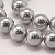 Redondo shell hebras de abalorios de perlas BSHE-L011-10mm-A003-4