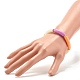 Candy Color Acrylic Curved Tube Beads Stretch Bracelet for Girl Women BJEW-JB07296-3