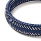 Плетеный браслет из плоского шнура из микрофибры с 304 магнитной пряжкой из нержавеющей стали для мужчин и женщин BJEW-G658-02-3