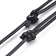 Fabricación de collar de cordón de poliéster encerado coreano ajustable X-AJEW-JB00510-01-3