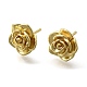Серьги-гвоздики в виде цветка из латуни EJEW-P322-06A-G-4