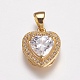 Латунные микро проложить кубического циркония подвески ZIRC-E143-58B-G-1
