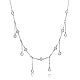 Ожерелья из стерлингового серебра с родиевым покрытием и прозрачными циркониями ZO0404-1-1
