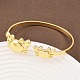 Браслеты-манжеты из латуни с морскими организмами для женщин BJEW-D368-03C-G-1