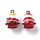 Ciondoli a campana in ottone verniciato a forno natalizio KKB-S002-002-2