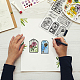 塩ビプラスチックスタンプ  DIYスクラップブッキング用  装飾的なフォトアルバム  カード作り  スタンプシート  ラベル模様  16x11x0.3cm DIY-WH0167-56-1142-2