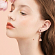 4 пара серег-гвоздиков в виде лепестков из смолы и цветка сакуры в двух стилях EJEW-FI0003-15-6