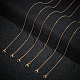 Beebeecraft 6Pcs Brass Snake Chain Necklaces Set for Men Women MAK-BBC0001-07-4
