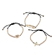 Set di braccialetti di perline intrecciati con filo di nylon regolabile BJEW-JB05635-1