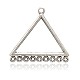 Triángulo anillo de aleación de estilo tibetano componentes de la lámpara enlaces PALLOY-J659-71AS-1