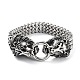 304 bracelets chaîne à chevrons tête de lion en acier inoxydable pour hommes et femmes BJEW-D031-22AS-1