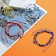 3 set 3 set di braccialetti di perline intrecciati con cordino in nylon regolabile di 2~4 colori BJEW-SZ0001-49-5