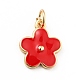 Подвески из латуни с покрытием из эмали KK-G387-09G-02-1
